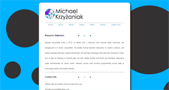 Desktop Screenshot of michaelkrzyzaniak.com